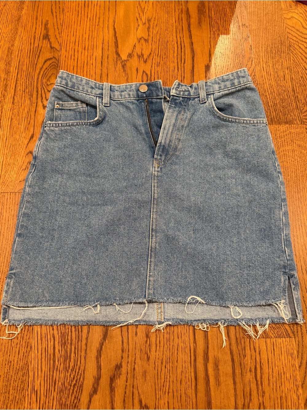 H&M Light Blue Denim Mini Skirt